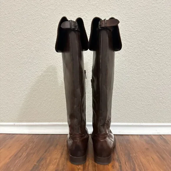 FRYE 77624 Melissa Riding Boots Biker Over-The-Knee in Espresso Leather